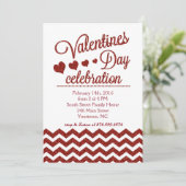 Invitation à la fête du jour de Valentines (Debout devant)