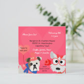 Invitation à la fête du Jour des Valentines (Debout devant)