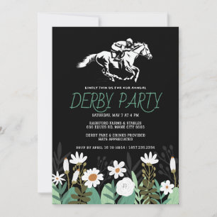 Invitation à la fête du Kentucky Derby - Cheval Bl