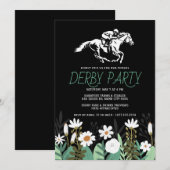 Invitation à la fête du Kentucky Derby - Cheval Bl (Devant / Derrière)