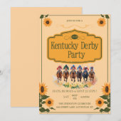 Invitation à la fête du Kentucky Derby Course de c (Devant / Derrière)