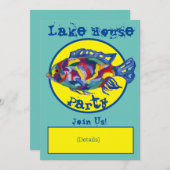 Invitation à la fête du lac House Aquarelle origin (Devant / Derrière)
