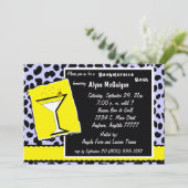 Invitation À La Fête Du Leopard Martini Jaune Et B (Debout devant)