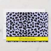 Invitation À La Fête Du Leopard Martini Jaune Et B (Dos)