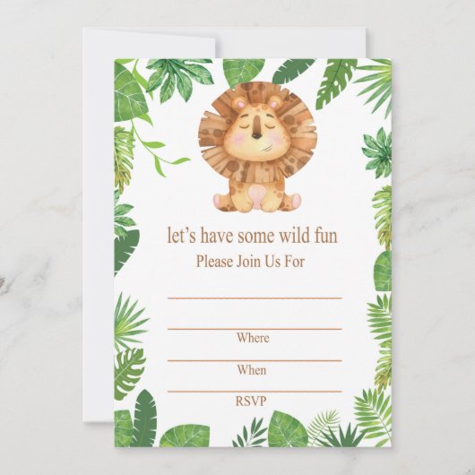 Invitation à la fête du lion (Devant)