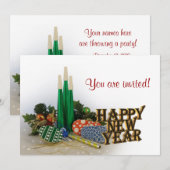 Invitation à la fête du Nouvel An (Devant / Derrière)