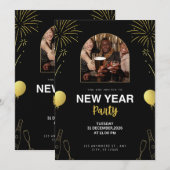 Invitation à la fête du Nouvel An (Devant / Derrière)