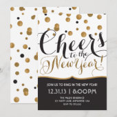 Invitation à la fête du Nouvel An (Devant / Derrière)