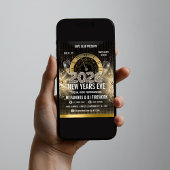 Invitation à la fête du Nouvel An 2026 en or