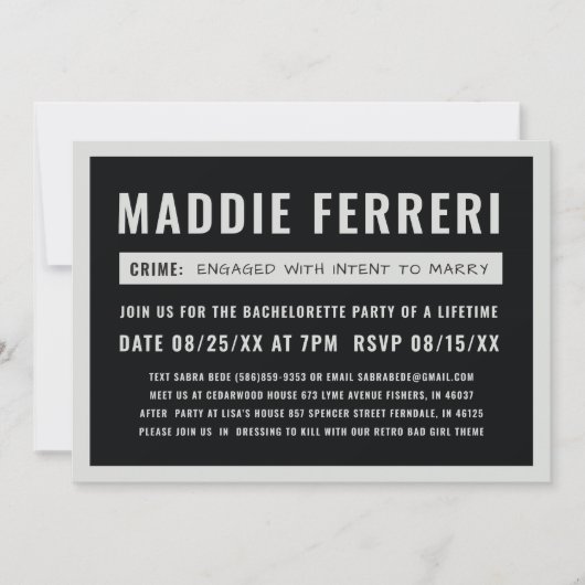 Invitation à la fête du panneau d'avis de recherch (Devant)