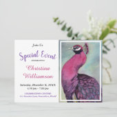 INVITATION À LA FÊTE DU PAON ROSE FUCHSIA (Debout devant)