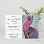 INVITATION À LA FÊTE DU PAON ROSE FUCHSIA (Debout devant)