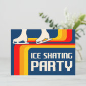 invitation à la fête du patinage sur glace à bande (Debout devant)