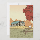 Invitation à la fête du paysage de la ferme d'auto (Dos)