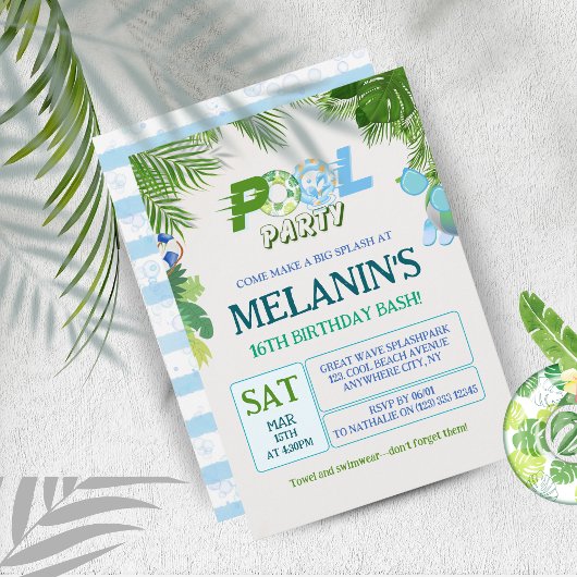 Invitation à la fête du petit billard - Cool Dude 