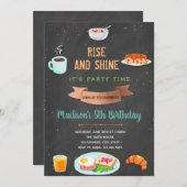 Invitation à la fête du petit-déjeuner (Devant / Derrière)