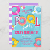 Invitation à la fête du pool (Devant / Derrière)