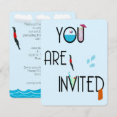 Invitation à la fête du pool (Devant / Derrière)
