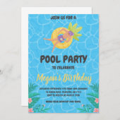 invitation à la fête du pool d'ananas (Devant / Derrière)