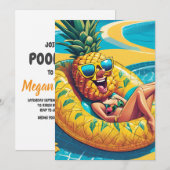 invitation à la fête du pool d'ananas (Devant / Derrière)