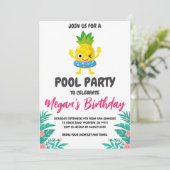 invitation à la fête du pool d'ananas (Debout devant)