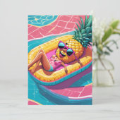 invitation à la fête du pool d'ananas (Debout devant)