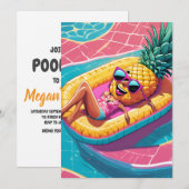 invitation à la fête du pool d'ananas (Devant / Derrière)