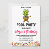 invitation à la fête du pool d'ananas (Devant)
