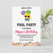 invitation à la fête du pool d'ananas (Debout devant)