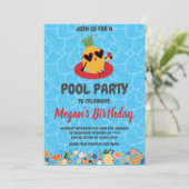 invitation à la fête du pool d'ananas (Debout devant)