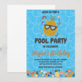 invitation à la fête du pool d'ananas (Devant / Derrière)