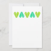 Invitation à la fête du pool| Tournes de tongs bri (Dos)