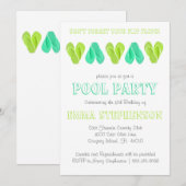 Invitation à la fête du pool| Tournes de tongs bri (Devant / Derrière)