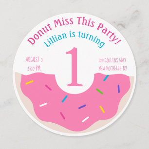 Invitation à la fête du premier 1er anniversaire s