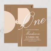 Invitation à la fête du premier anniversaire Bohem (Devant / Derrière)