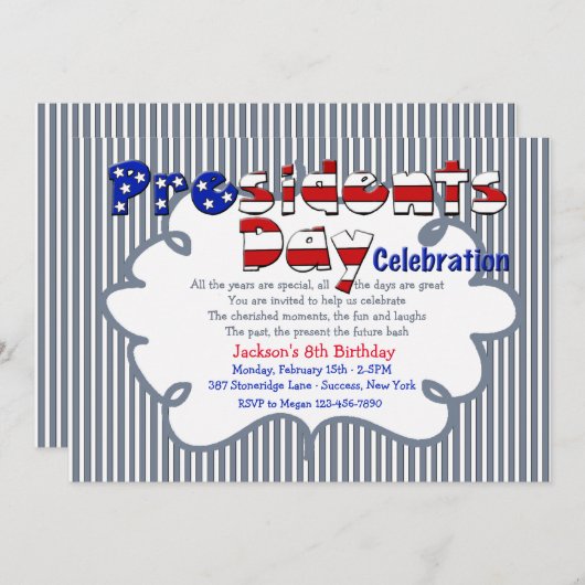 Invitation à la fête du Président (Devant / Derrière)