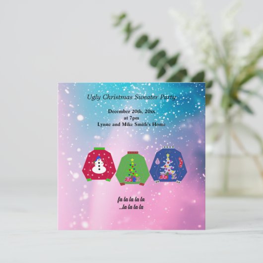 Invitation à la fête du pull moche de Noël (Debout devant)