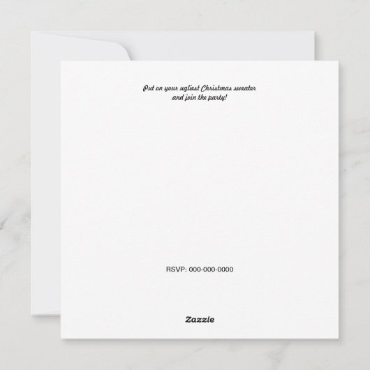 Invitation à la fête du pull moche de Noël (Dos)