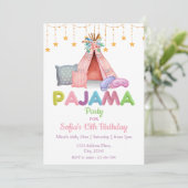 Invitation à la fête du pyjama d'anniversaire (Debout devant)