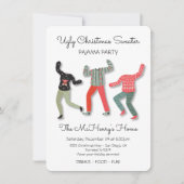 Invitation à la fête du pyjama de Noël moche (Devant)