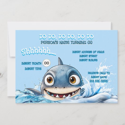 Invitation à la fête du requin souriant | Plaisir (Devant)