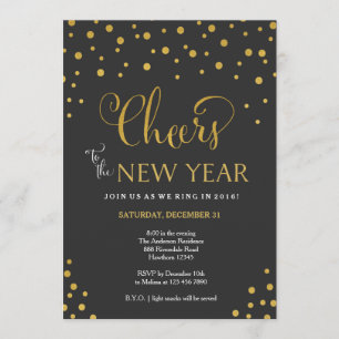 Invitation à la fête du réveillon / fête du Nouvel