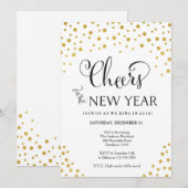 Invitation à la fête du réveillon / fête du Nouvel (Devant / Derrière)