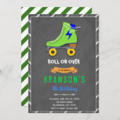Invitation à la fête du Roller skateboy (Devant / Derrière)