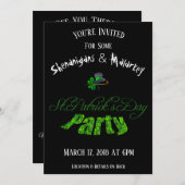 Invitation à la fête du Saint-Patrick Noir - (Devant / Derrière)