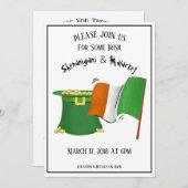 Invitation à la fête du Saint-Patrick Pot d'or et (Devant / Derrière)