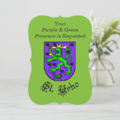 Invitation à la fête du Saint-Urho avec armoiries (Debout devant)