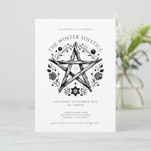 Invitation à la fête du solstice d'hiver (Debout devant)