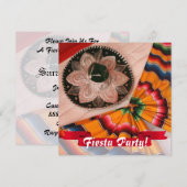 Invitation à la fête du Sombrero au Mexique (Devant / Derrière)