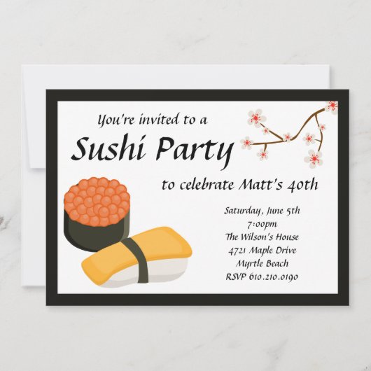 Invitation à la fête du Sushi (Devant)